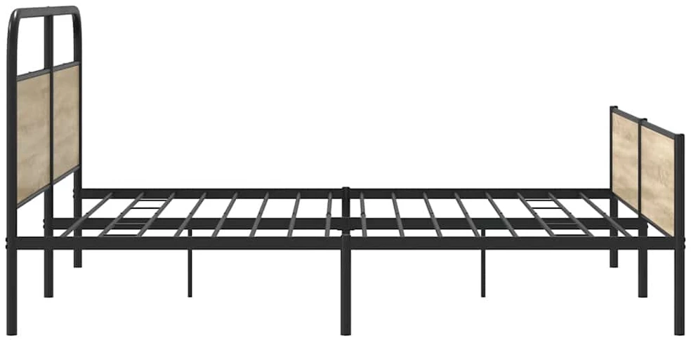 Lova Lovos rėmas be čiužinio, dūminio ąžuolo, 193x203cm, metalas
