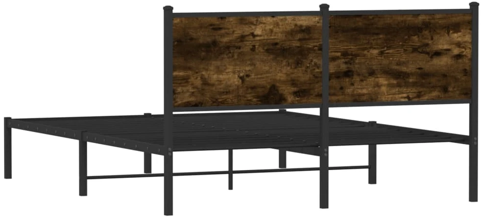 Lovos rėmas be čiužinio, dūminio ąžuolo, 140x200cm, metalas