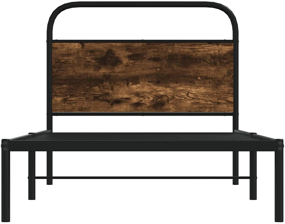 Lova Lovos rėmas be čiužinio, dūminis, 107x203 cm, apdirbta mediena