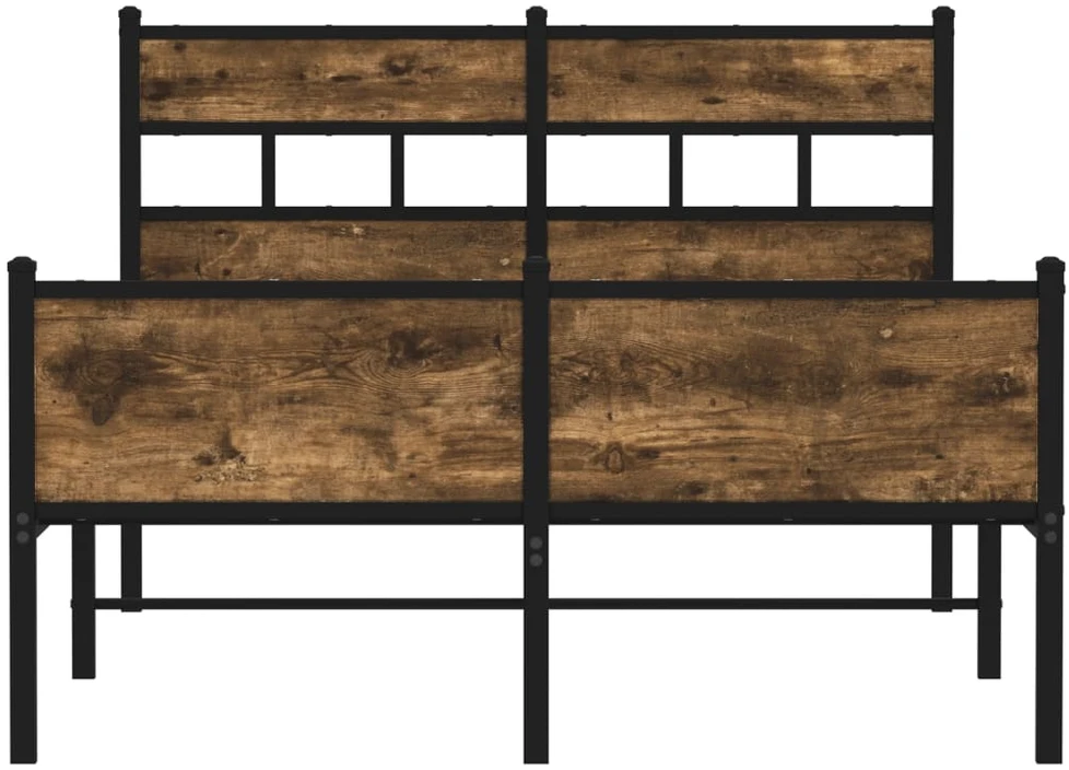 Lovos rėmas be čiužinio, dūminis, 120x190cm, apdirbta mediena