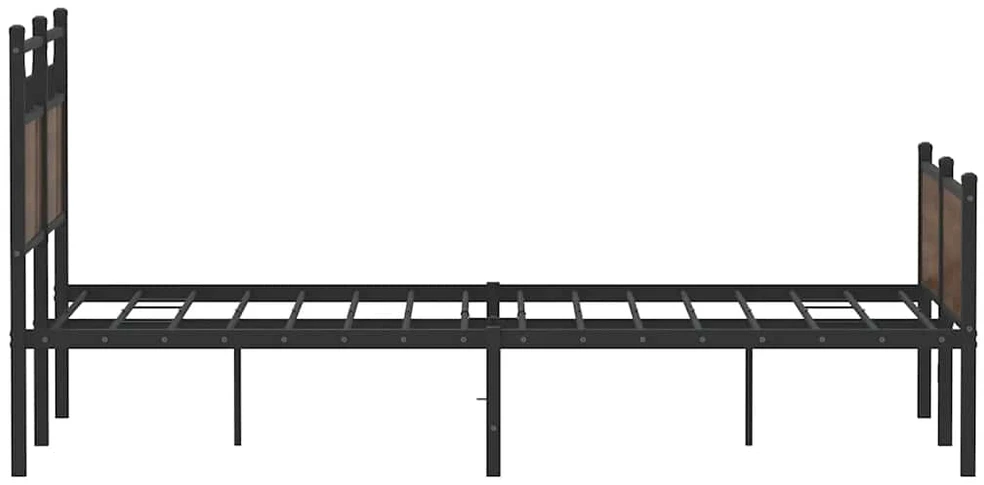 Lovos rėmas be čiužinio, dūminis, 120x200cm, apdirbta mediena