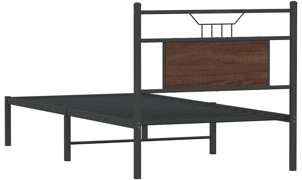 Lovos rėmas be čiužinio, dūminis, 80x200cm, apdirbta mediena