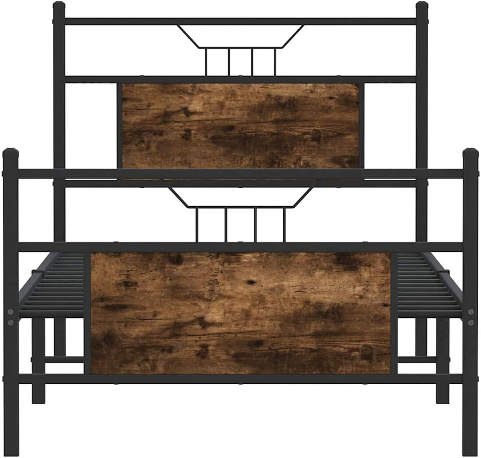 Lovos rėmas be čiužinio, dūminis, 80x200cm, apdirbta mediena