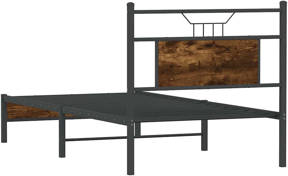 Lovos rėmas be čiužinio, dūminis, 80x200cm, apdirbta mediena