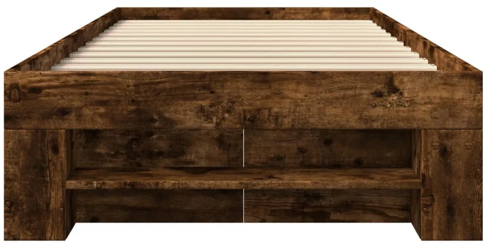 Lovos rėmas be čiužinio, dūminis, 90x200cm, apdirbta mediena