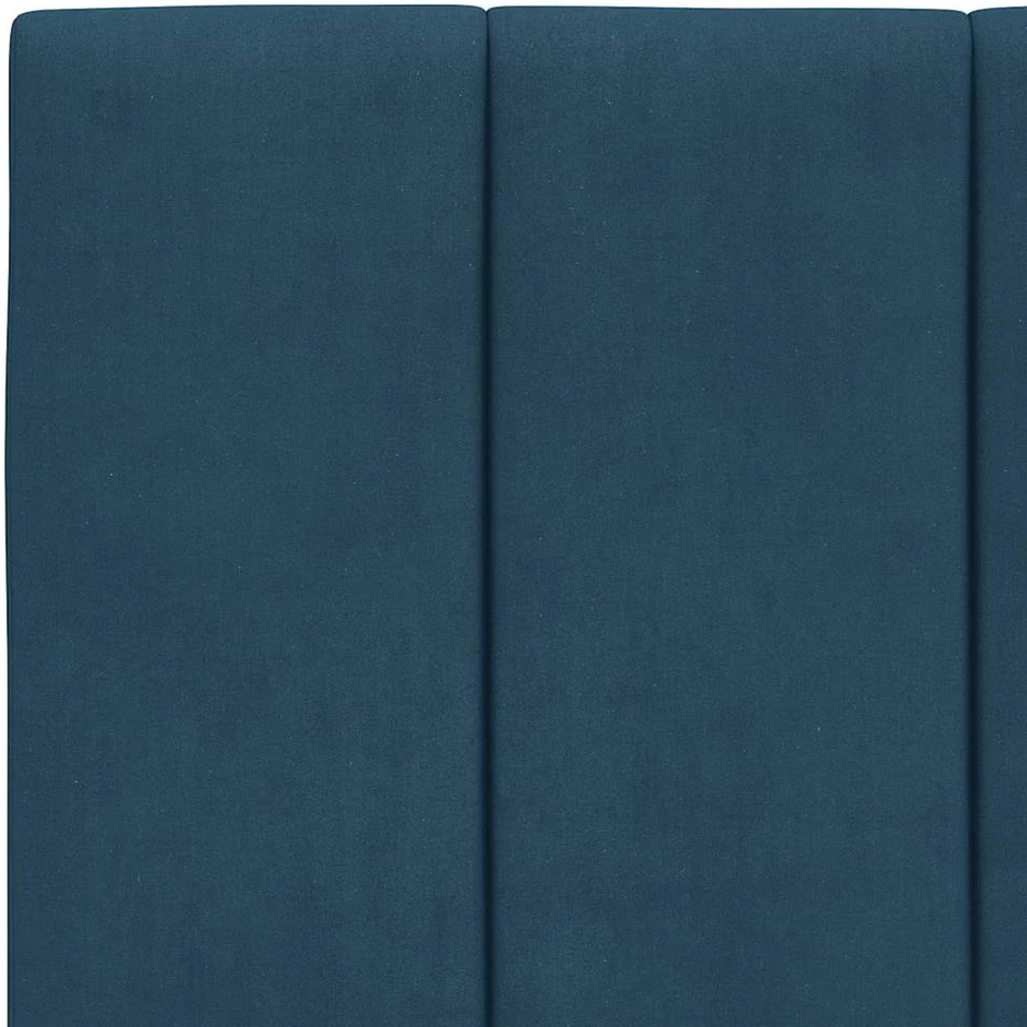 Lovos rėmas su galvūgaliu, mėlynos spalvos, 100x200cm, aksomas
