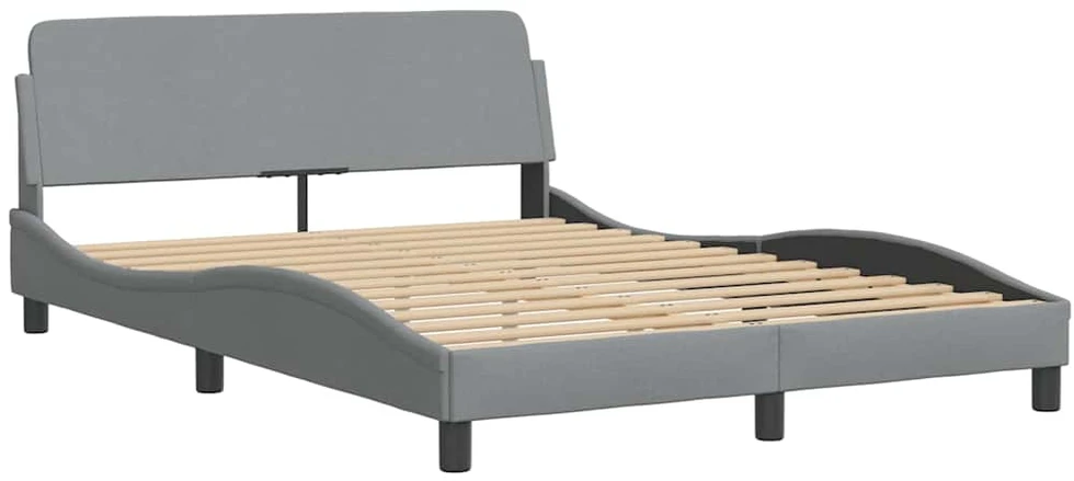 Lovos rėmas be čiužinio, Hanko, šviesiai pilkas, 140x200cm, audinys