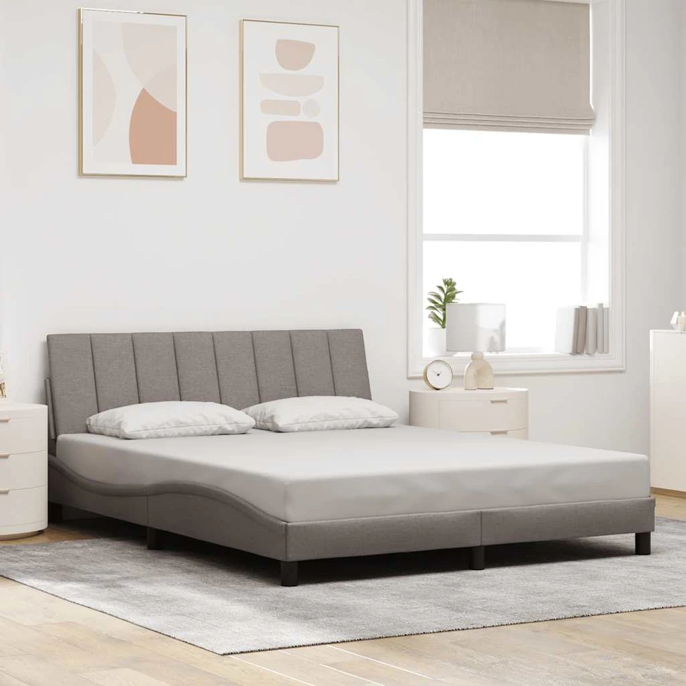 Lovos rėmas be čiužinio, Hanko, taupe spalvos, 160x200cm, audinys