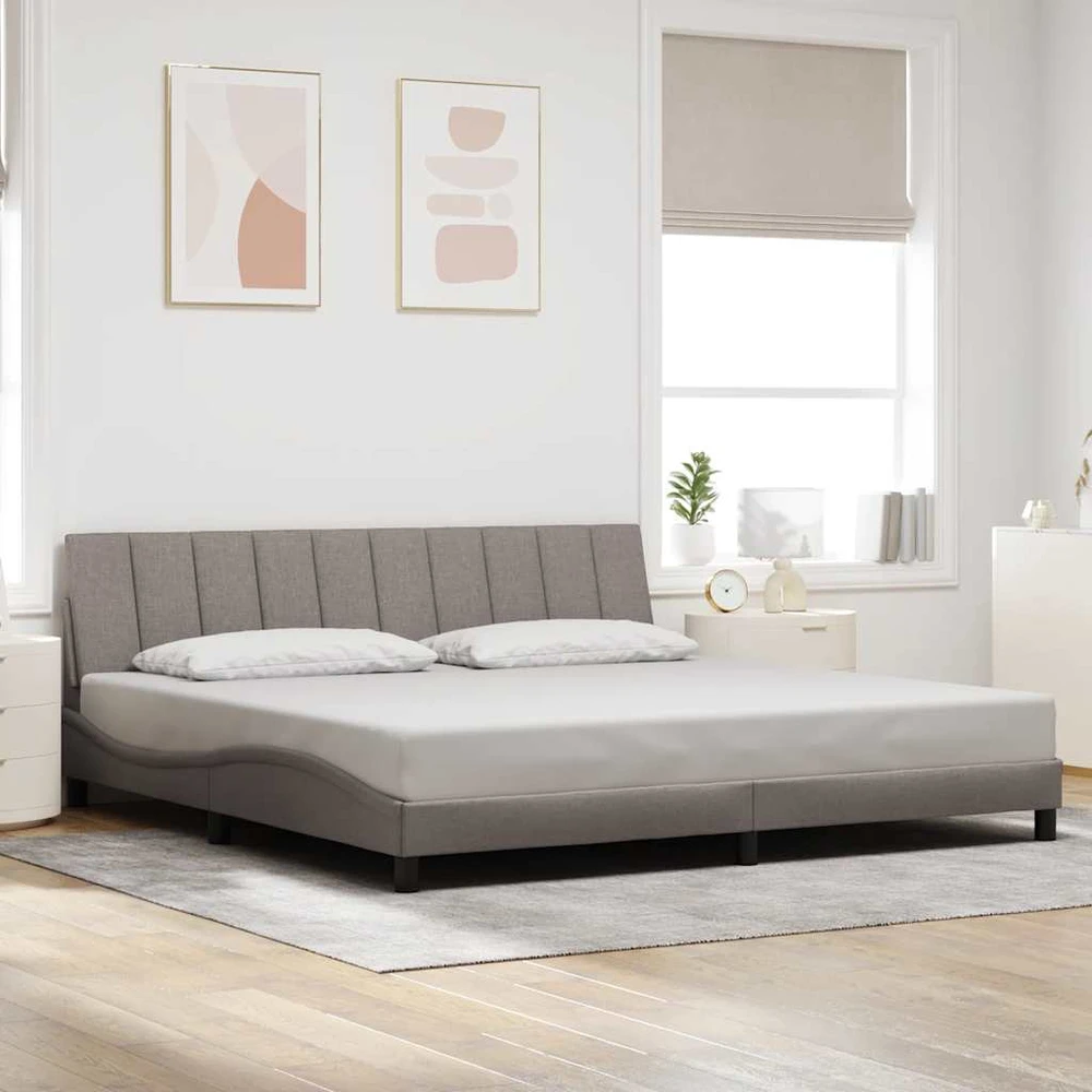 Lovos rėmas be čiužinio, Hanko, taupe spalvos, 200x200cm, audinys