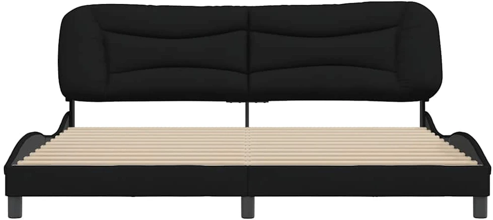 Lovos rėmas be čiužinio, juodos spalvos, 200x200cm, audinys