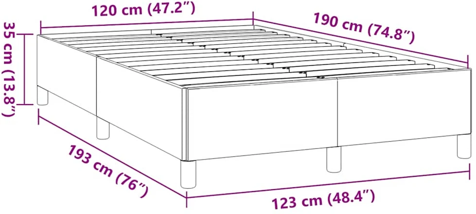 Lovos rėmas, juodos spalvos, 120x190cm, audinys