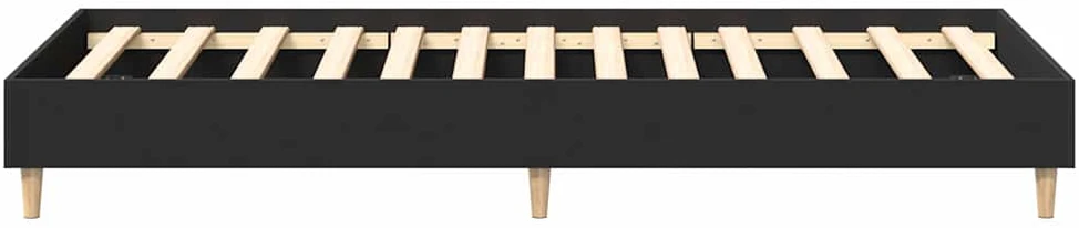 Lova Lovos rėmas Be Čiužinio Juodas 75x190 cm Inžinierinė mediena