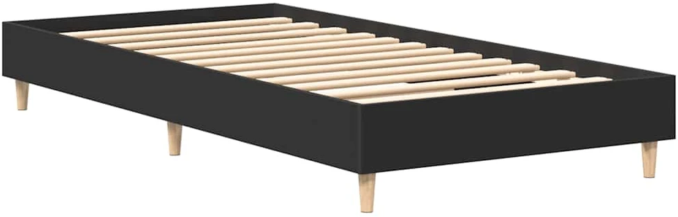 lovos rėmas be čiužinio juodas 90x190 cm inžinierinė mediena