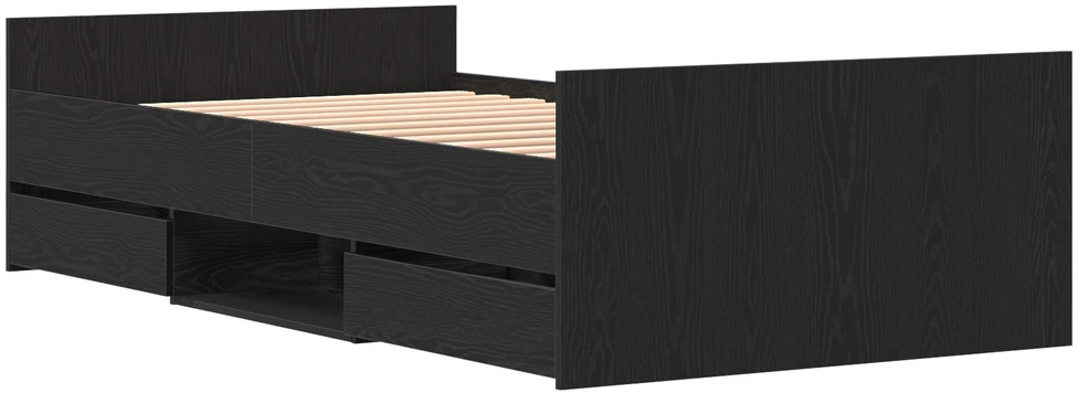 Lovos rėmas Juodas ąžuolas 203 x 93 x 50 cm Apdirbta mediena