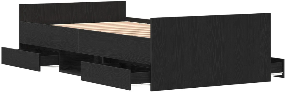 Lovos rėmas Juodas ąžuolas 203 x 93 x 50 cm Apdirbta mediena