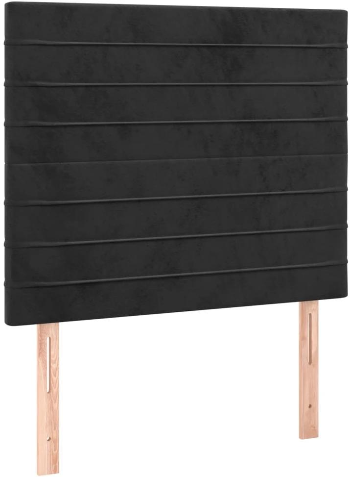 Lovos rėmas be čiužinio, juodos spalvos, 120x200cm, aksomas