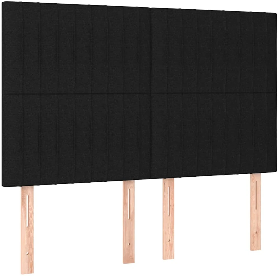 Lovos rėmas be čiužinio, juodos spalvos, 140x200cm, audinys