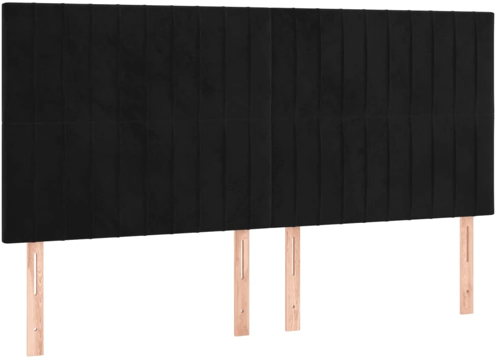 Lovos rėmas be čiužinio, juodos spalvos, 160x200cm, aksomas