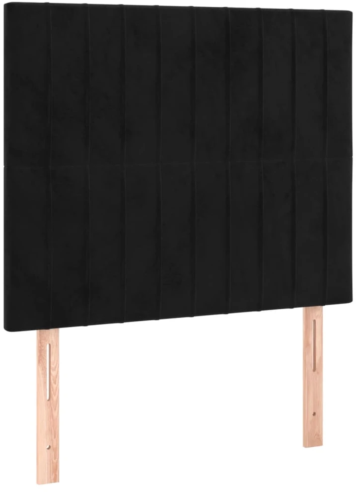 Lovos rėmas be čiužinio, juodos spalvos, 120x200cm, aksomas