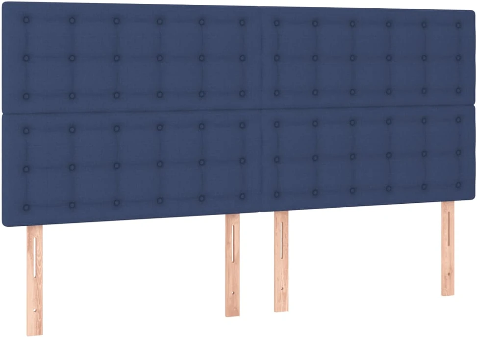 Lovos rėmas be čiužinio, mėlynos spalvos, 200x200cm, audinys
