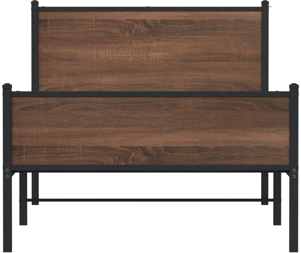 Lova Lovos rėmas be čiužinio, rudas ąžuolo, 100x190cm, metalas