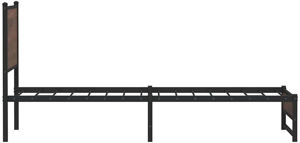 Lovos rėmas be čiužinio, rudas ąžuolo, 100x200cm, metalas