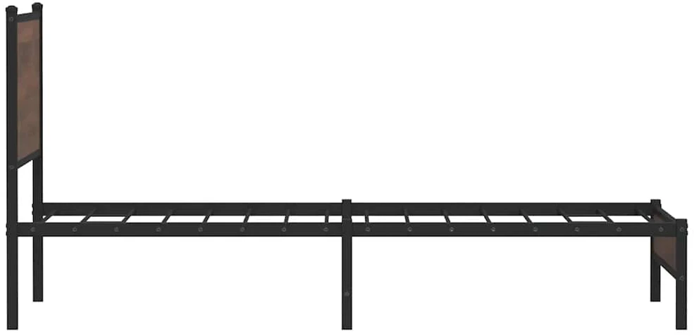 Lovos rėmas be čiužinio, rudas ąžuolo, 100x200cm, metalas
