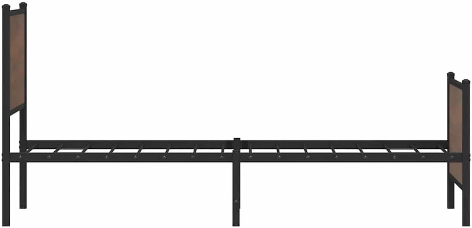 Lovos rėmas be čiužinio, rudas ąžuolo, 100x200cm, metalas