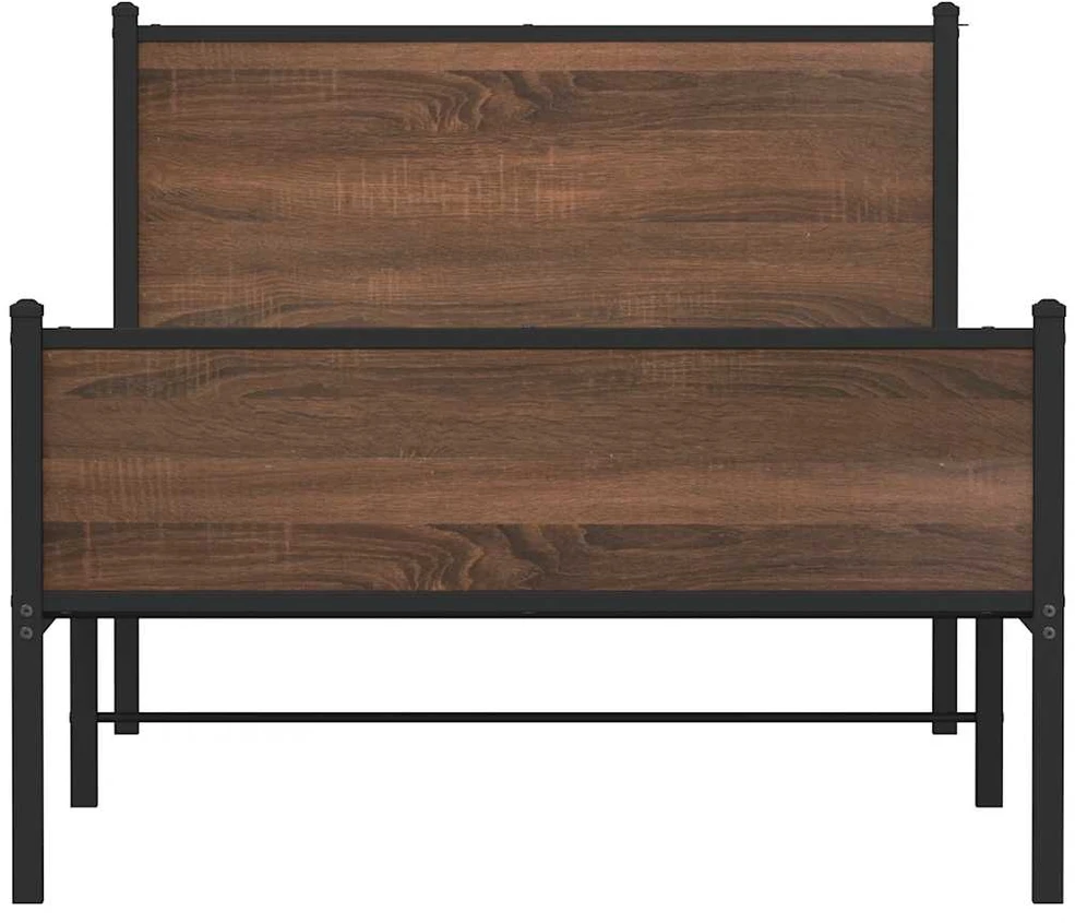 Lova Lovos rėmas be čiužinio, rudas ąžuolo, 107x203cm, metalas