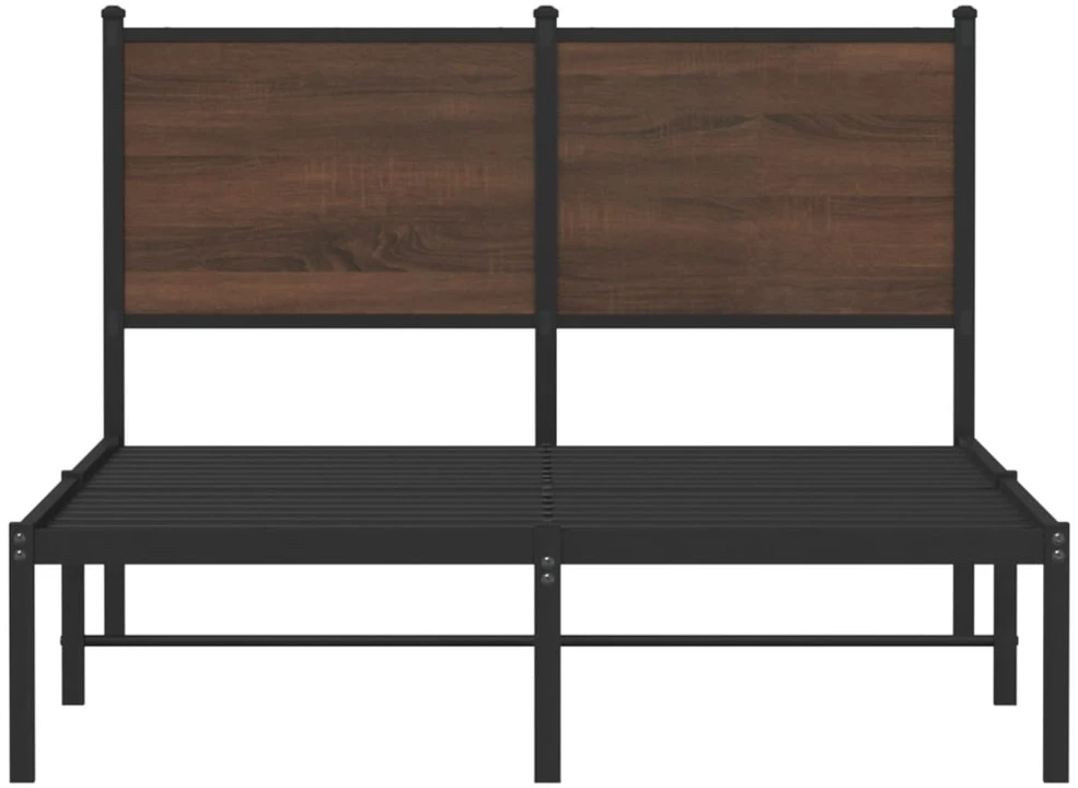 Lovos rėmas be čiužinio, rudas ąžuolo, 120x200cm, metalas