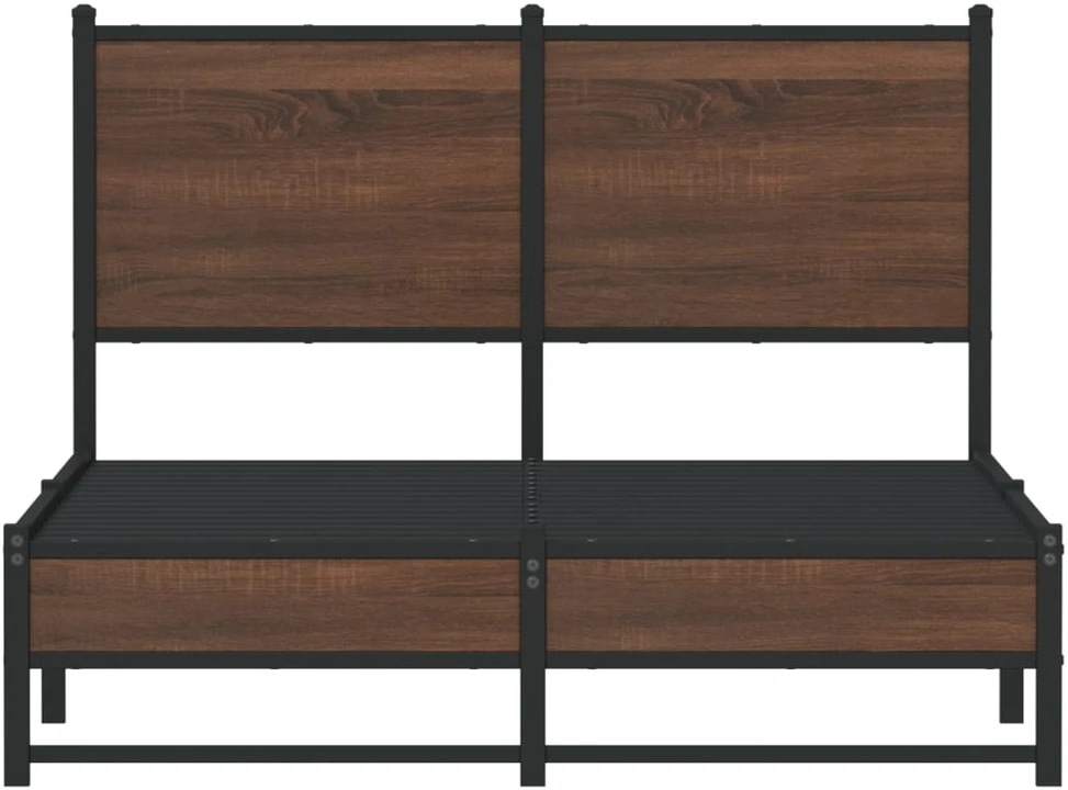 Lovos rėmas be čiužinio, rudas ąžuolo, 120x200cm, metalas