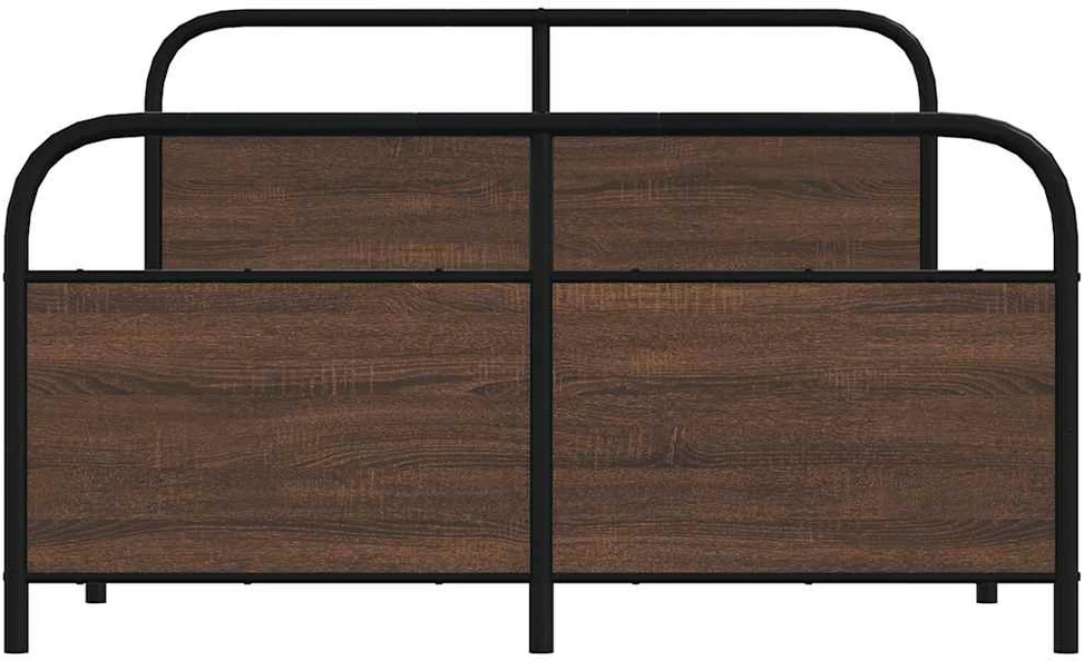 Lovos rėmas be čiužinio, rudas ąžuolo, 140x200cm, metalas