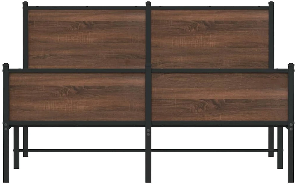 Lovos rėmas be čiužinio, rudas ąžuolo, 140x200cm, metalas