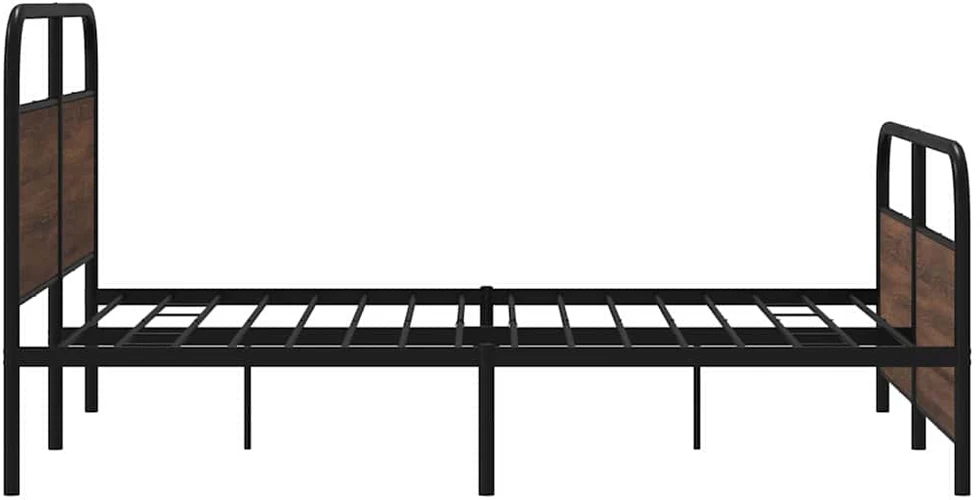 Lovos rėmas be čiužinio, rudas ąžuolo, 150x200cm, metalas