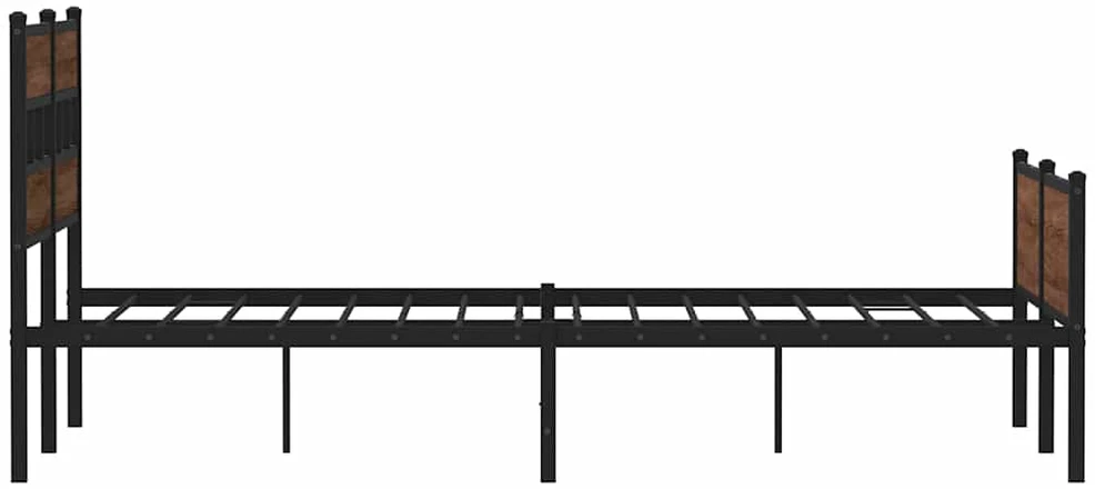 Lovos rėmas be čiužinio, rudas ąžuolo, 160x200cm, metalas