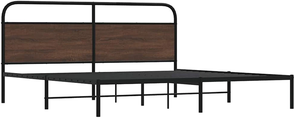 Lovos rėmas be čiužinio, rudas ąžuolo, 180x200cm, metalas