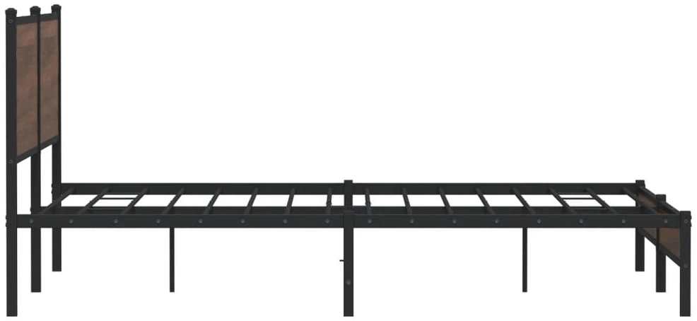 Lovos rėmas be čiužinio, rudas ąžuolo, 180x200cm, metalas