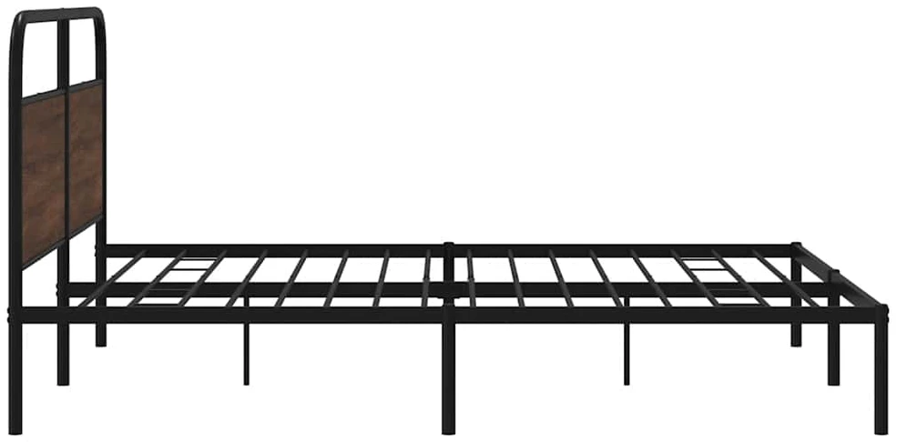 Lovos rėmas be čiužinio, rudas ąžuolo, 180x200cm, metalas