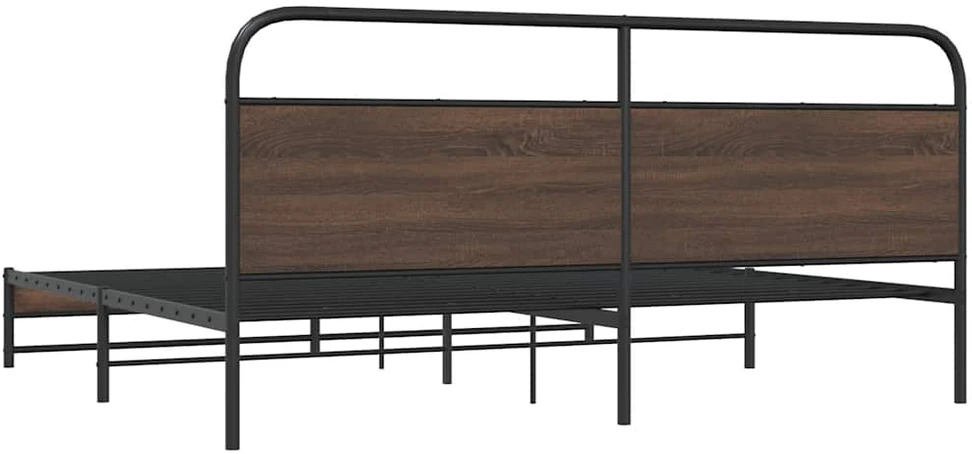Lova Lovos rėmas be čiužinio, rudas ąžuolo, 183x213cm, metalas