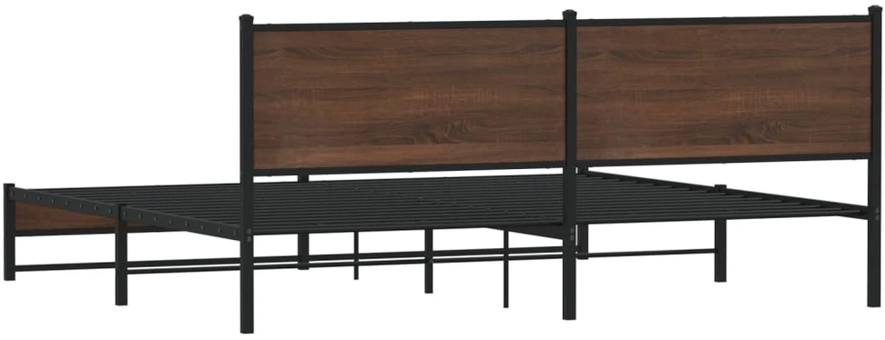 Lova Lovos rėmas be čiužinio, rudas ąžuolo, 193x203cm, metalas