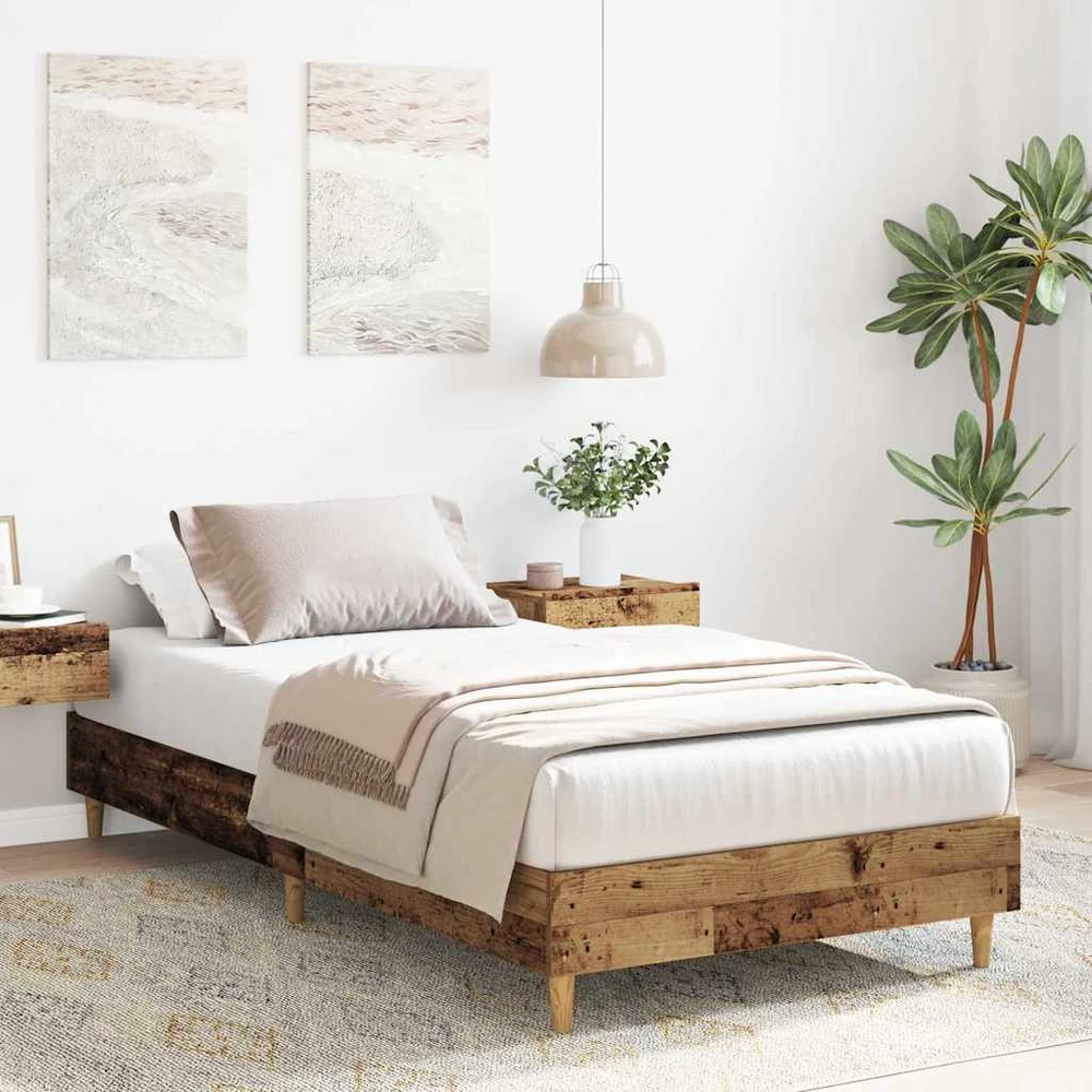 lovos rėmas be čiužinio Senas medis 90x200cm Inžinerinė mediena