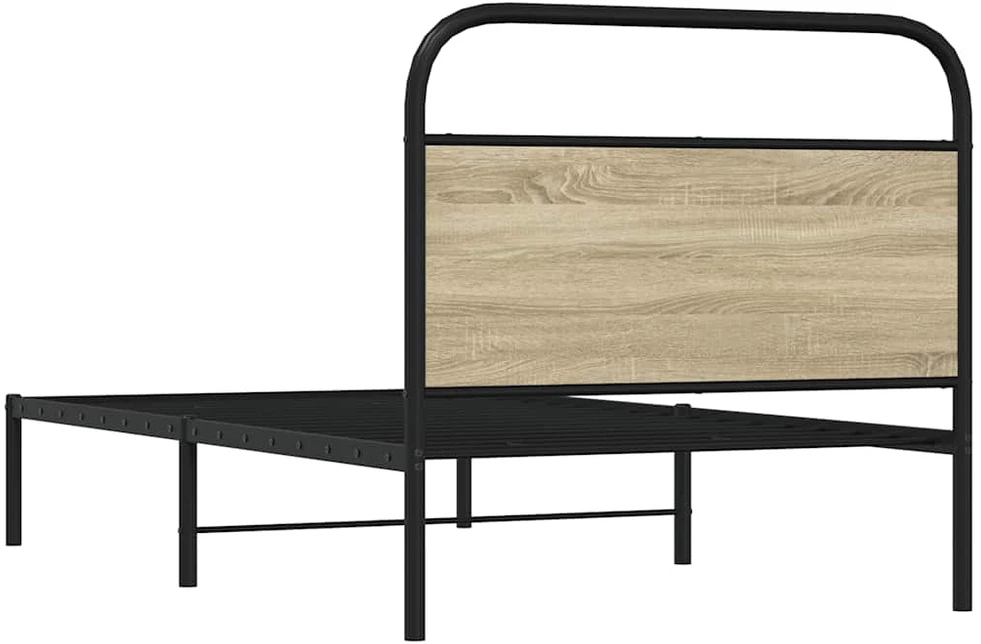Lova Lovos rėmas be čiužinio, sonoma, 107x203 cm, apdirbta mediena