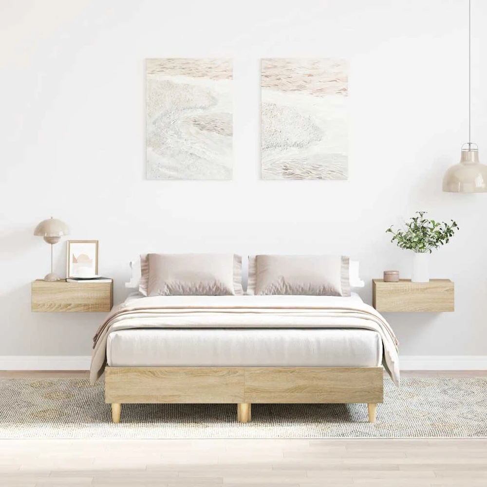 Lova Lovos rėmas be čiužinio, sonoma, 120x190 cm, apdirbta mediena