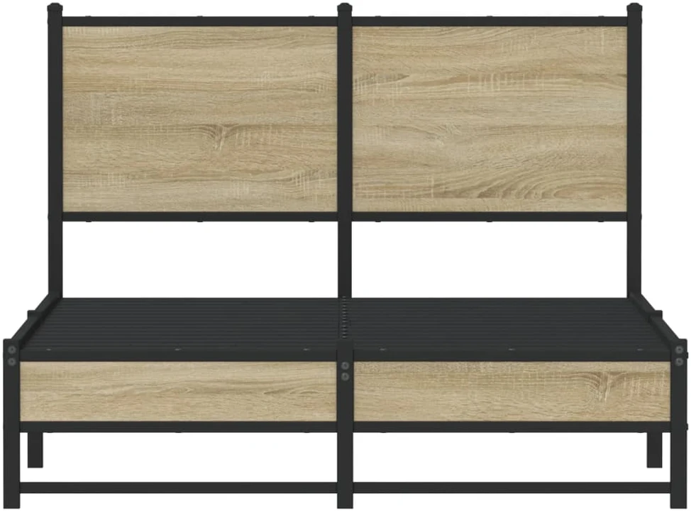 Lovos rėmas be čiužinio, sonoma ąžuolo, 120x200cm, metalas