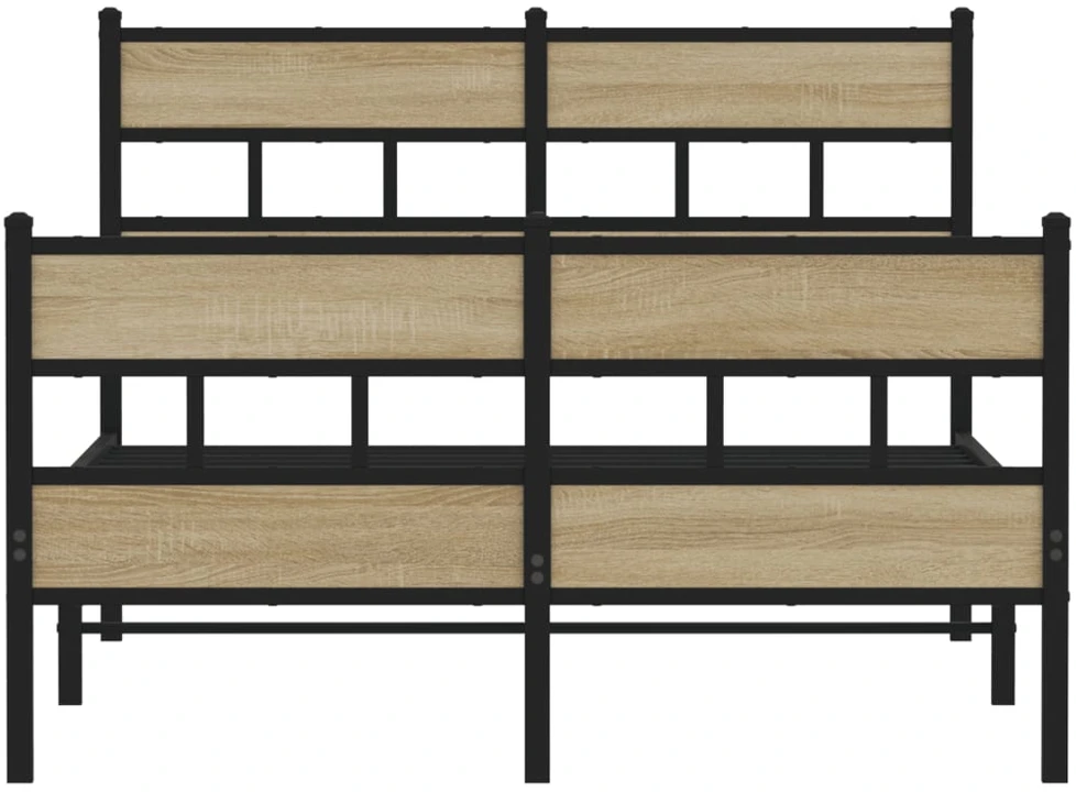 Lovos rėmas be čiužinio, sonoma ąžuolo, 120x200cm, metalas