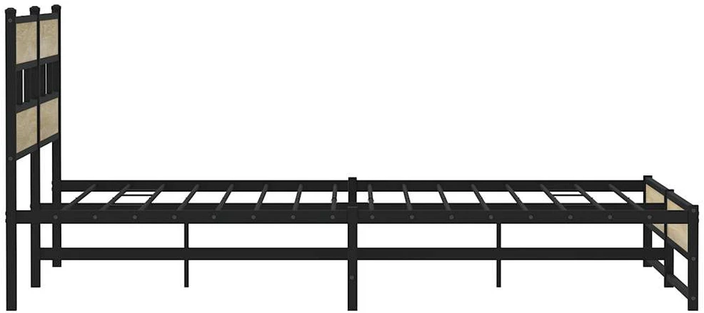 Lovos rėmas be čiužinio, sonoma ąžuolo, 180x200cm, metalas