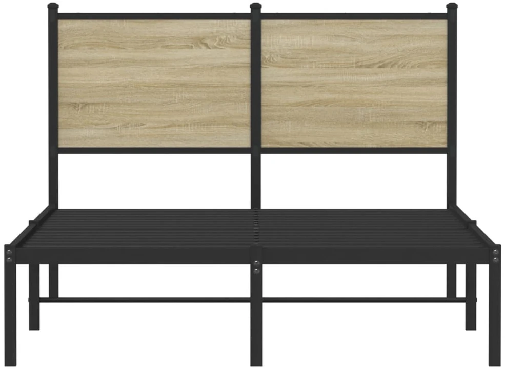 Lovos rėmas be čiužinio, sonoma ąžuolo, 120x200cm, metalas