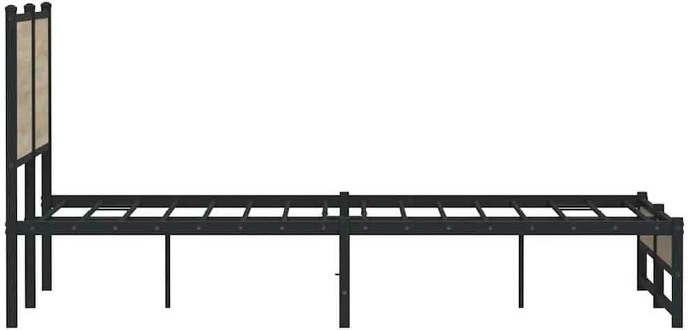 Lovos rėmas be čiužinio, sonoma ąžuolo, 150x200cm, metalas
