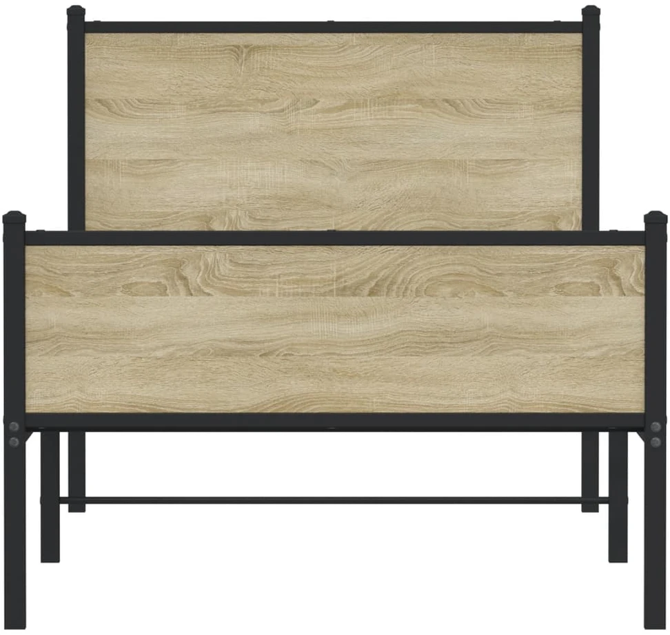 Lova Lovos rėmas be čiužinio, sonoma ąžuolo, 107x203cm, metalas