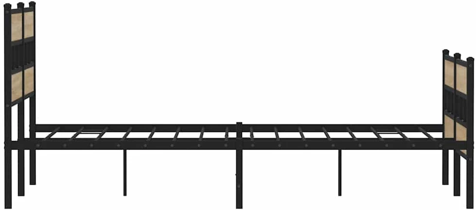 Lovos rėmas be čiužinio, sonoma ąžuolo, 150x200cm, metalas